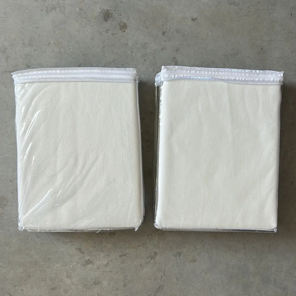 Set of 2 exclusive fabrics furnishings faux linen sheer curtains 50
